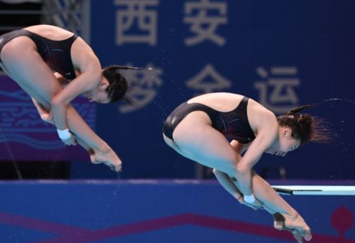 临汾全运会女子跳水团体决赛，全红婵率领广东队夺冠，陕西队获得季军